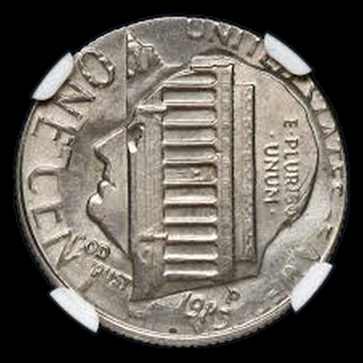 1985 Roosevelt Dime: Overstrike / Double Denomination