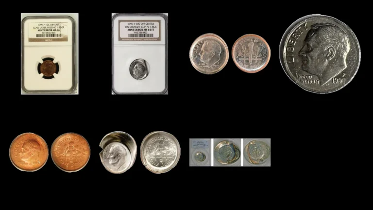 1999 Dime Errors — error coin photographs