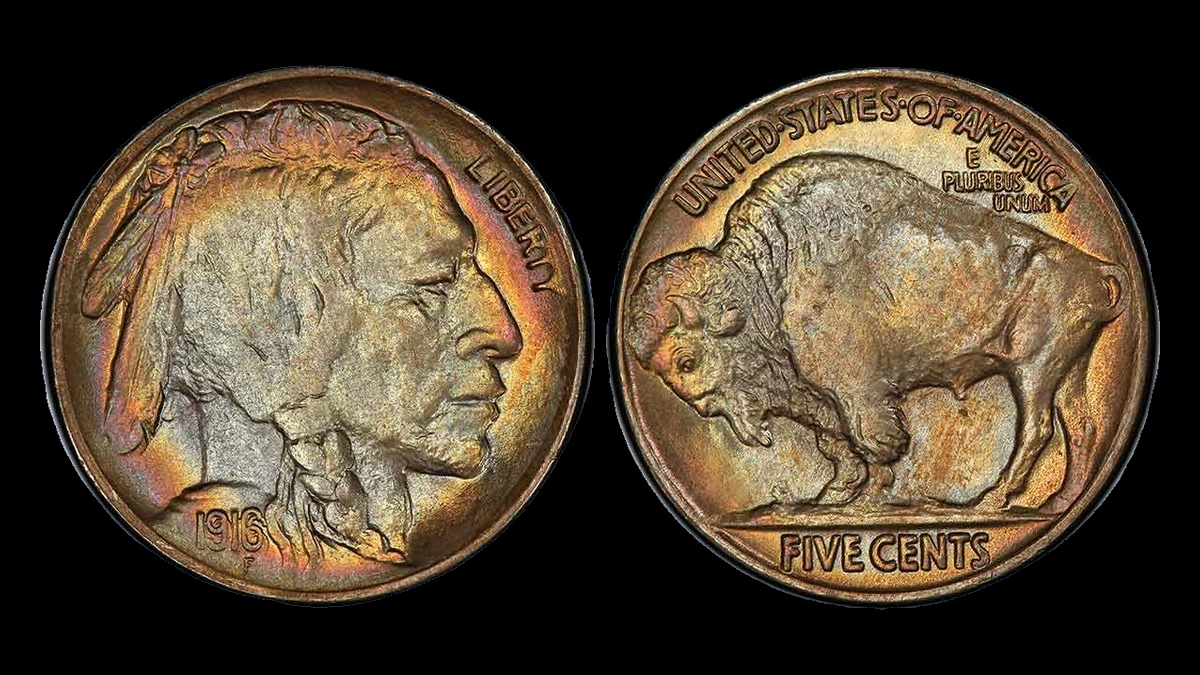 1916 Buffalo Nickel: Doubled Die Obverse
