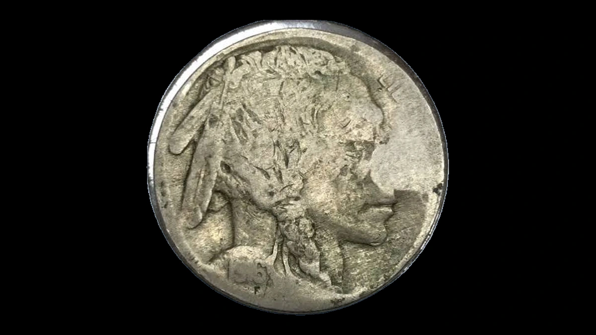 1916 Buffalo Nickel: Struck Through
