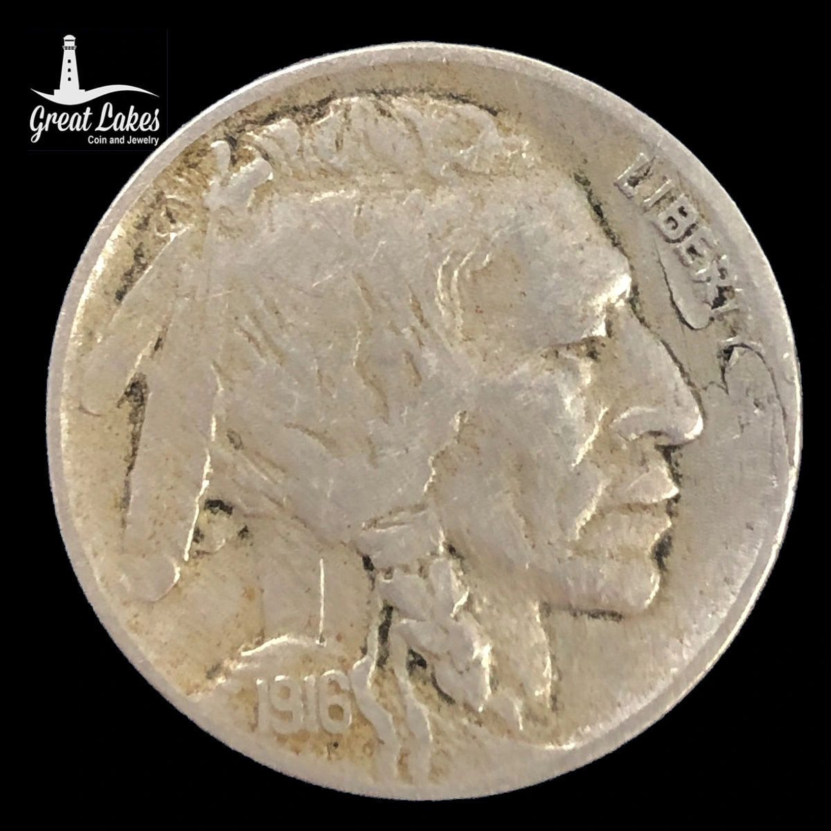 1916 Buffalo Nickel: Lamination / Split Planchet