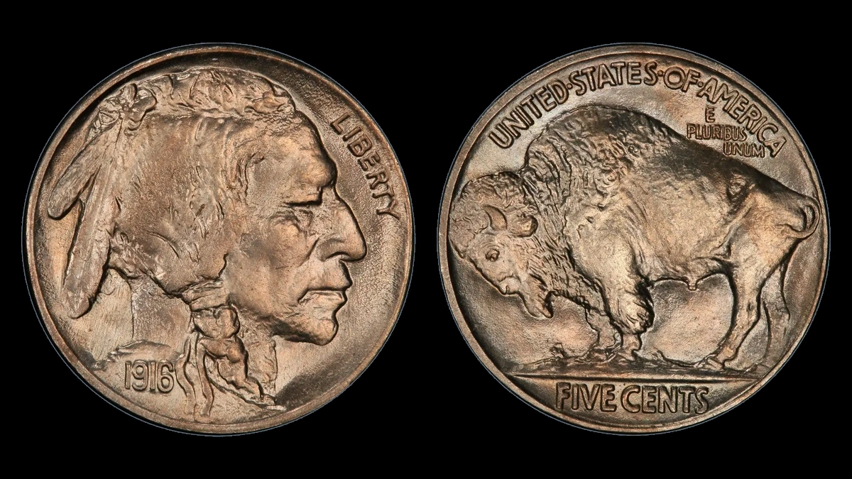 1916 Buffalo Nickel: Missing Designer Initial F