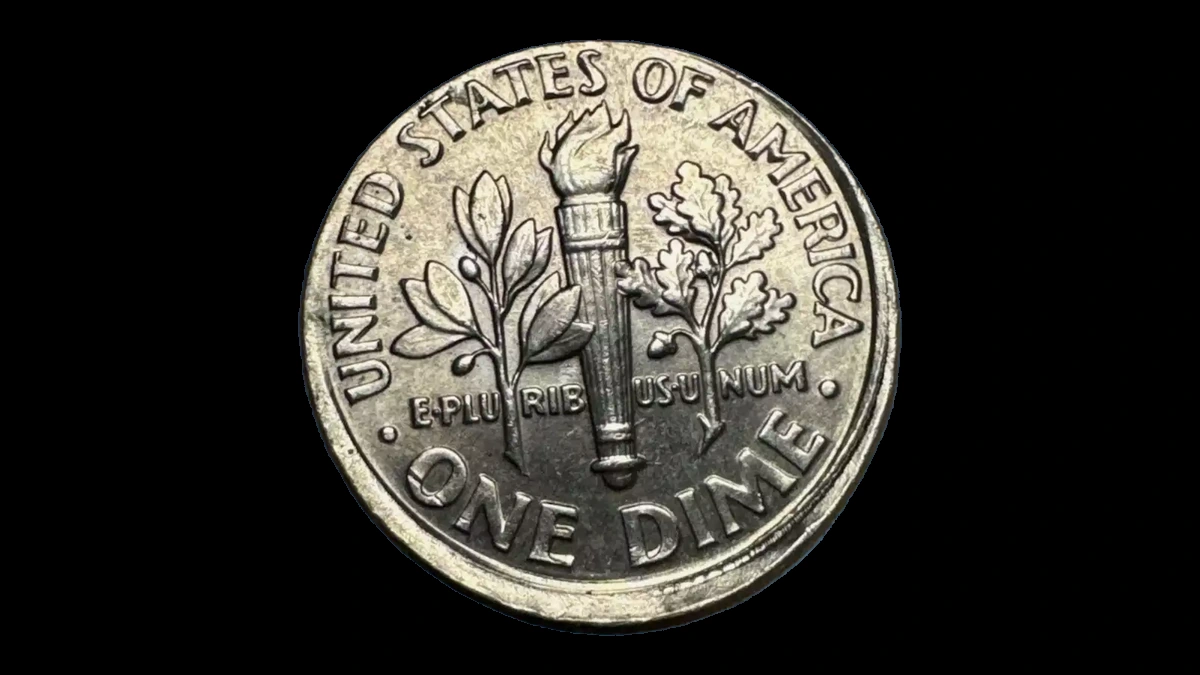 1959 Roosevelt Dime: Off Center Strike