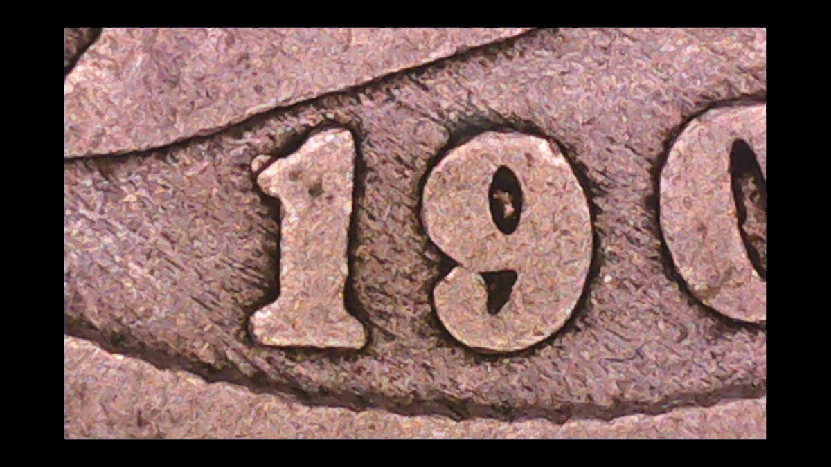 1901 Liberty Nickel: Repunched Date