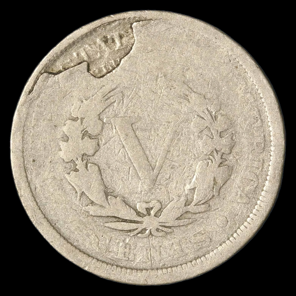 1901 Liberty Nickel: Lamination / Split Planchet