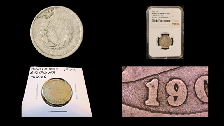 1901 Nickel Errors — error coin photographs
