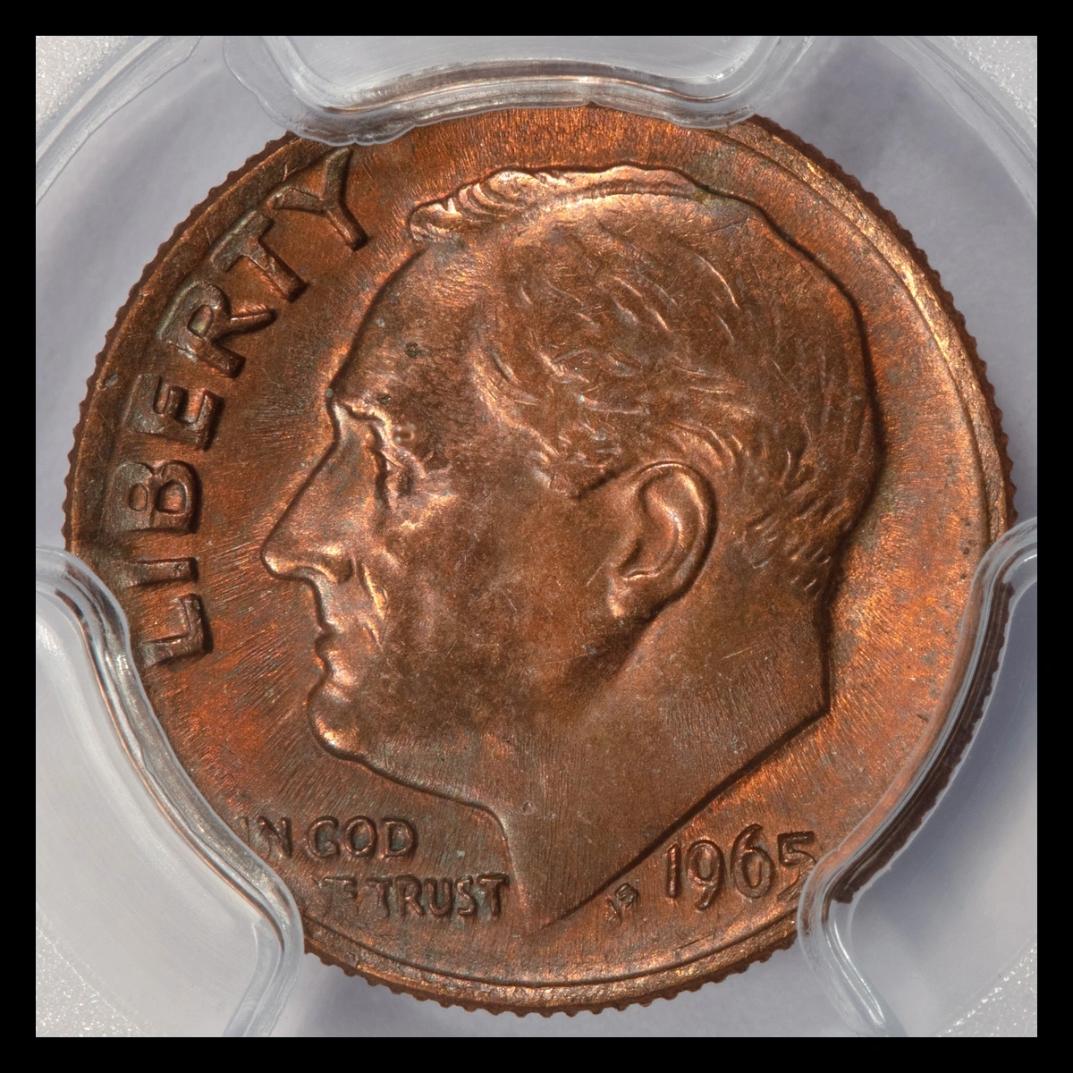 1965 Roosevelt Dime: Missing Clad Layer