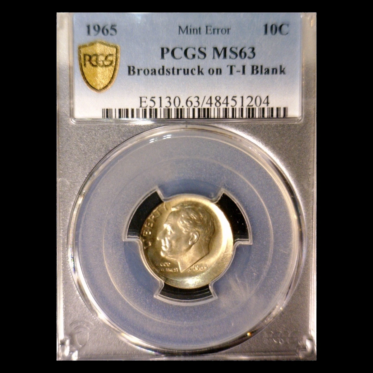 1965 Roosevelt Dime: Broadstrike