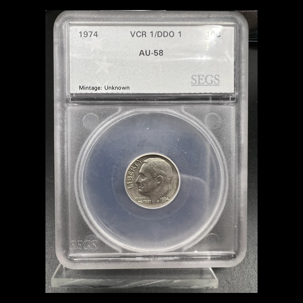 1974 Roosevelt Dime: Doubled Die Obverse