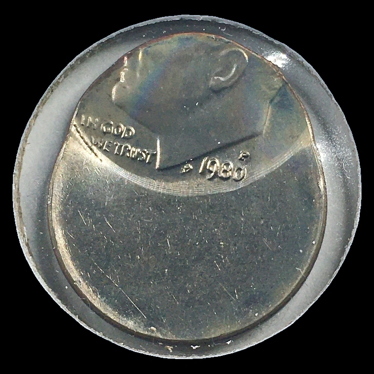 1980 Roosevelt Dime: Off-Center Strike