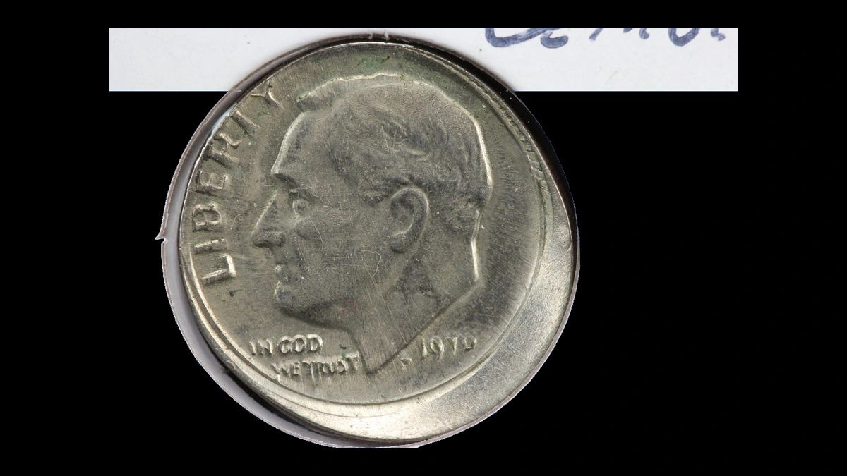 1970 Roosevelt Dime: Off-Center Strike