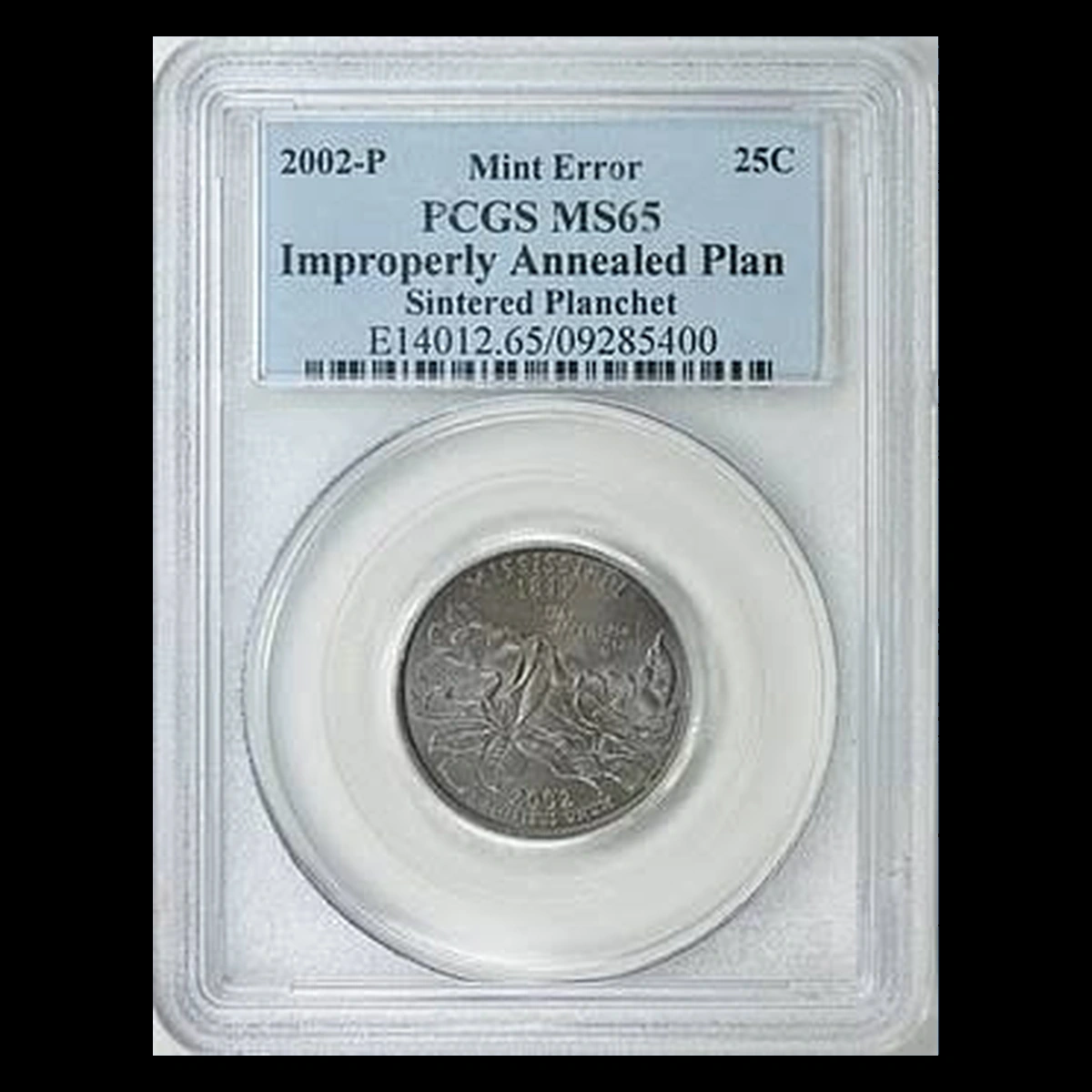 2002 Washington 50 States Quarters: Annealing Error