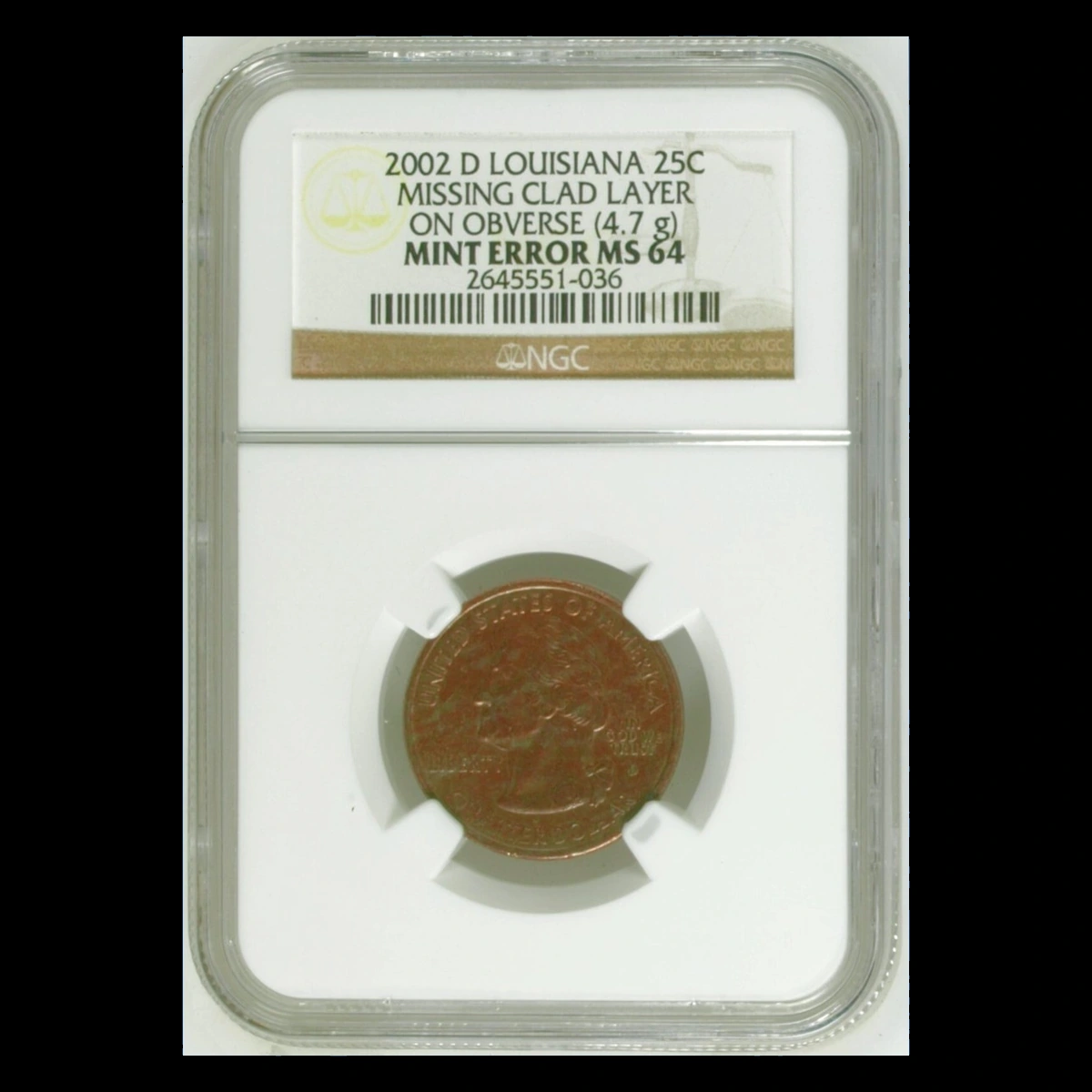 2002 Quarter: Louisiana — Missing Clad Layer