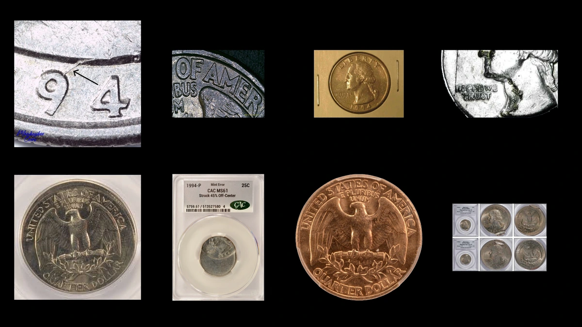 1994 Quarter Errors — error coin photographs