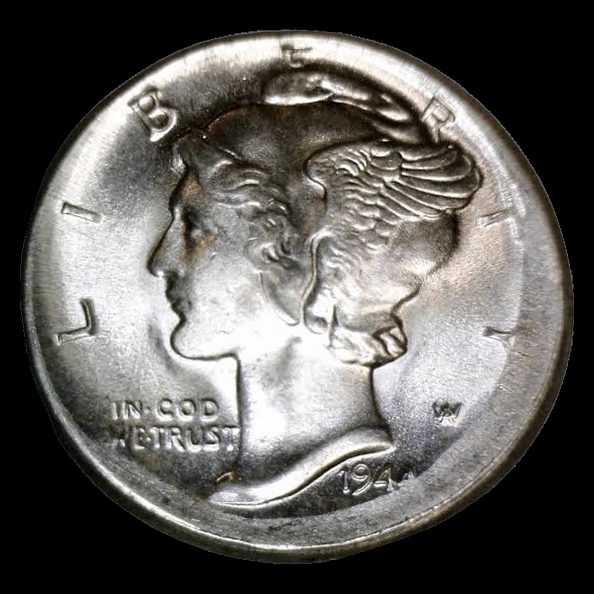 1944 Mercury Dime: Die Crack