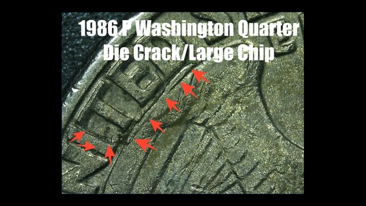 1986 Washington Quarter: Die Break