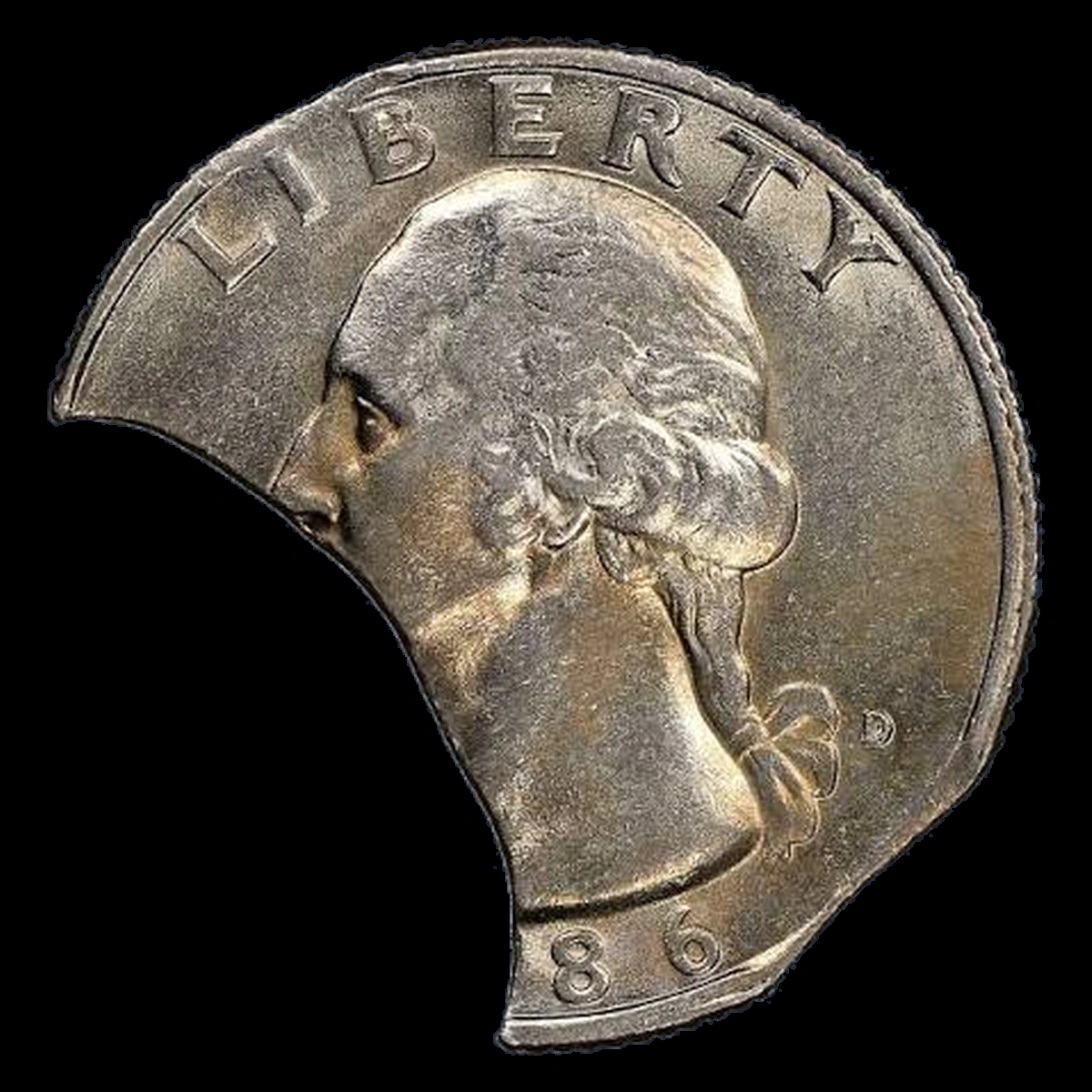 1986 Washington Quarter: Clipped Planchet