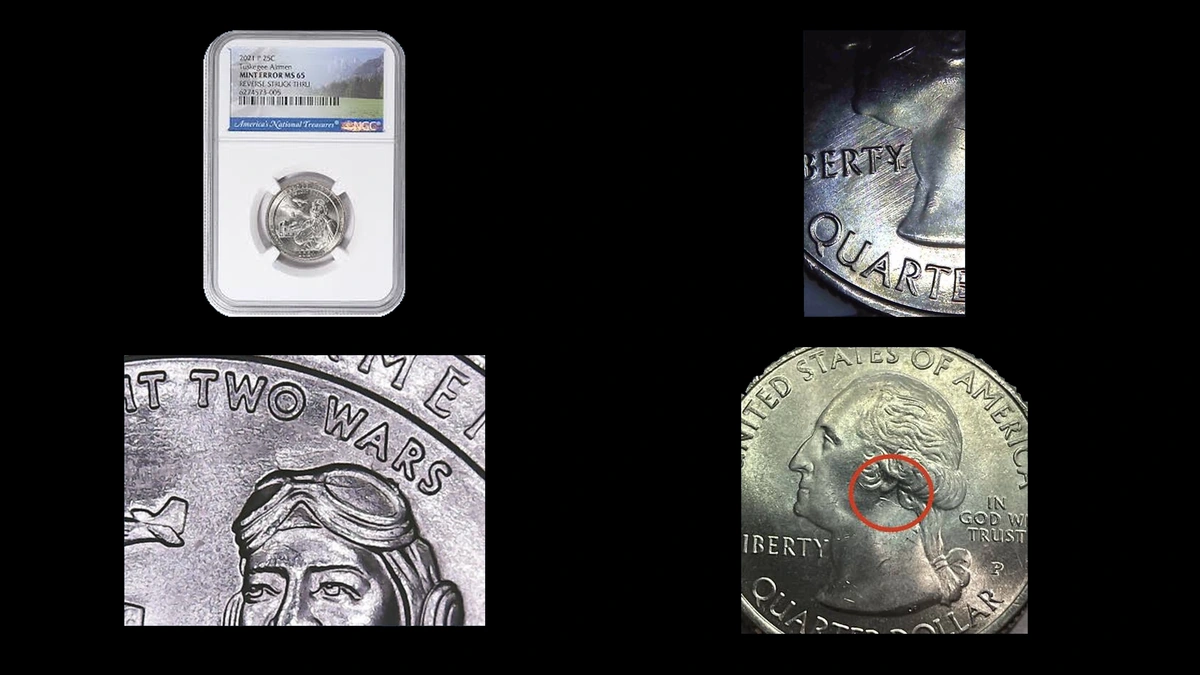 2021 America the Beautiful Quarter Errors — error coin photographs