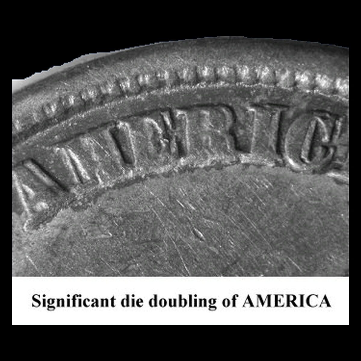 1876 Liberty Seated Dime: Doubled Die Obverse