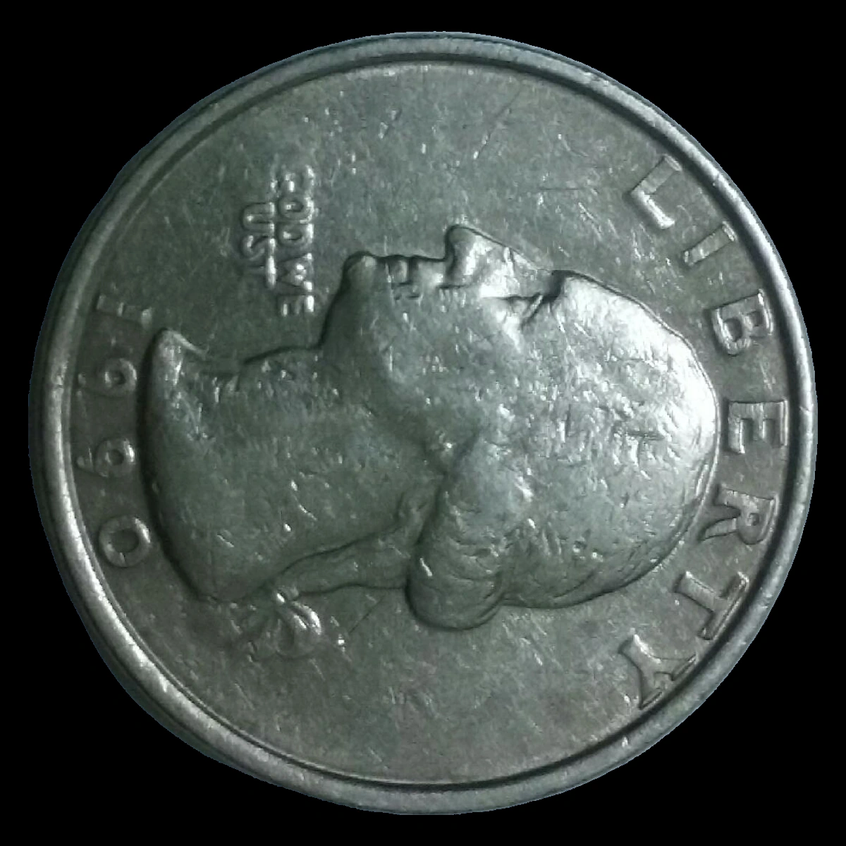 1990 Washington Quarter: Struck Through