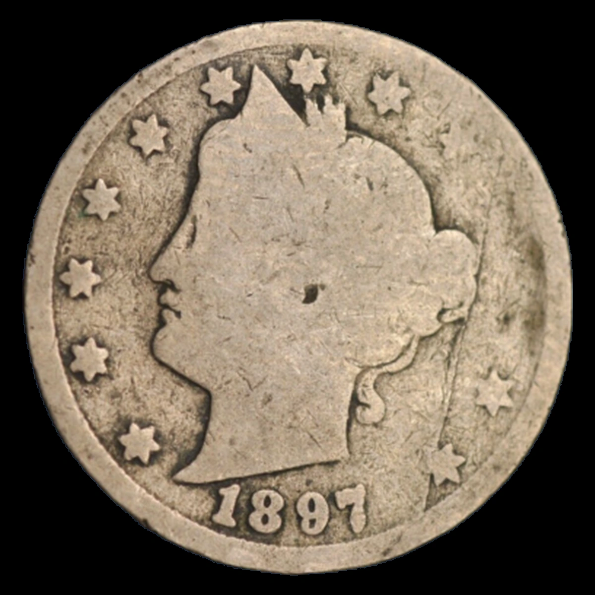 1897 Liberty Nickel: Lamination