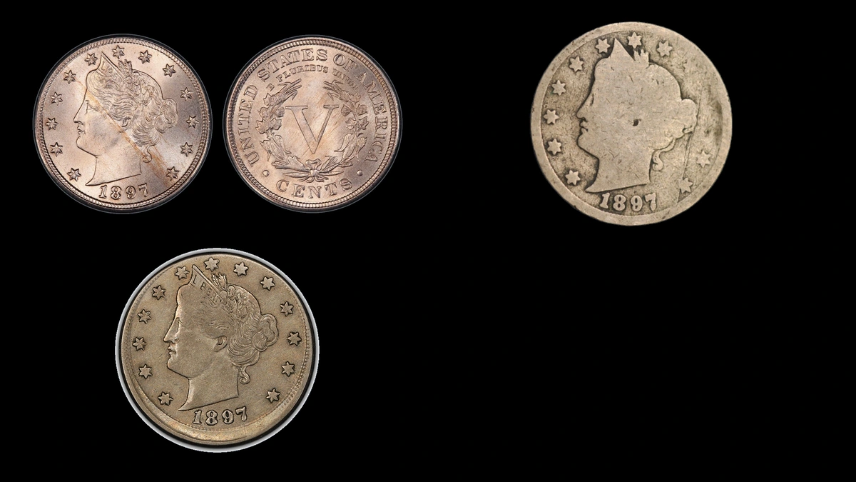 1897 Nickel Errors — error coin photographs