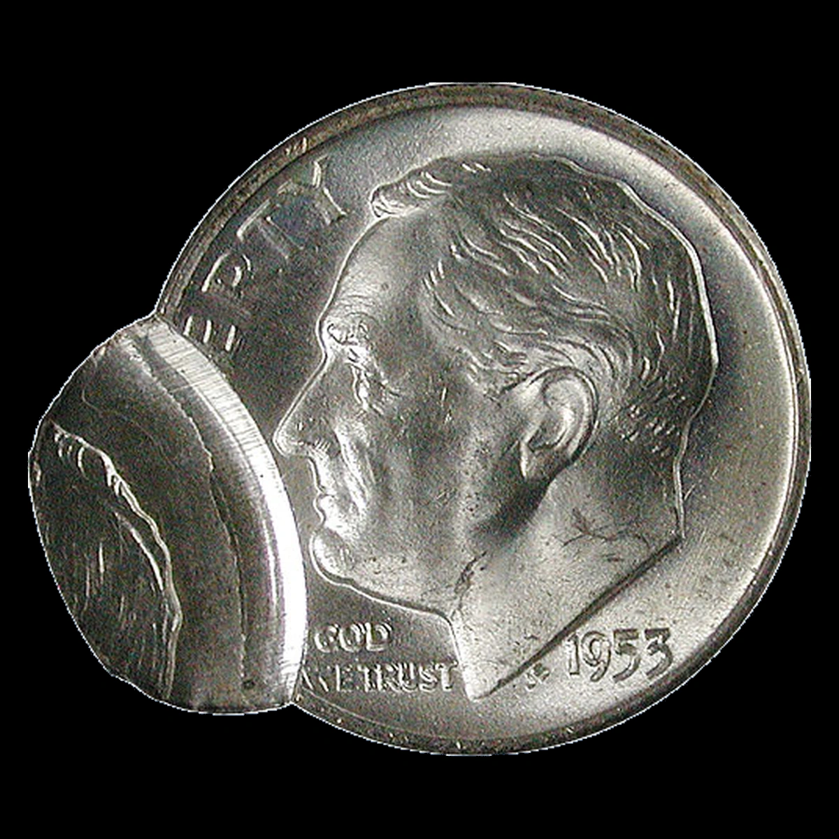 1953 Roosevelt Dime: Double Strike with Off-Center Second Strike