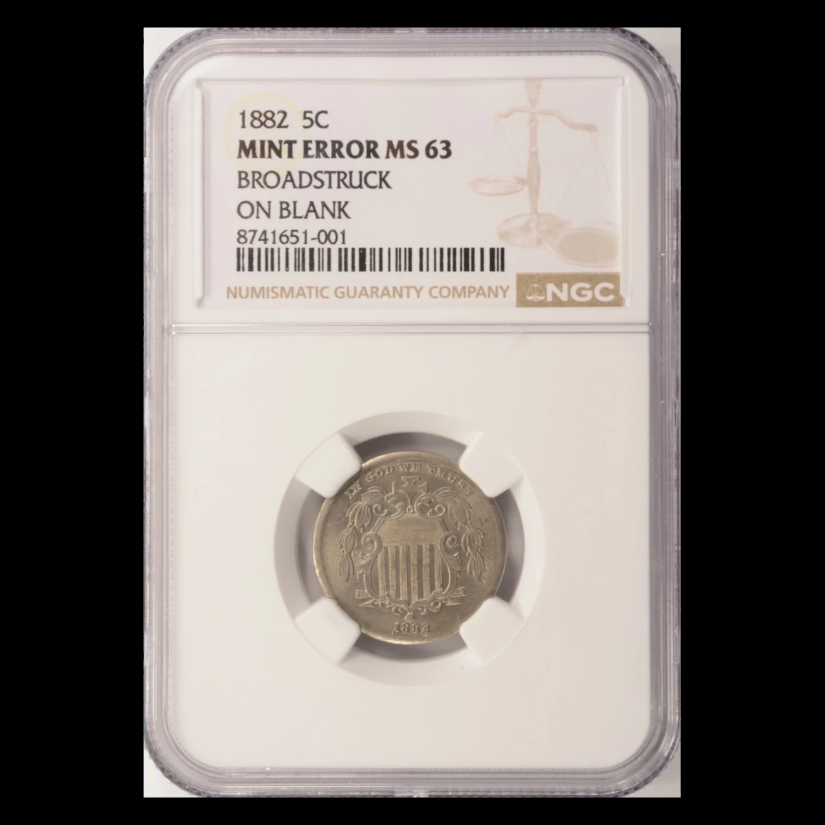 1882 Shield Nickel: Broadstrike