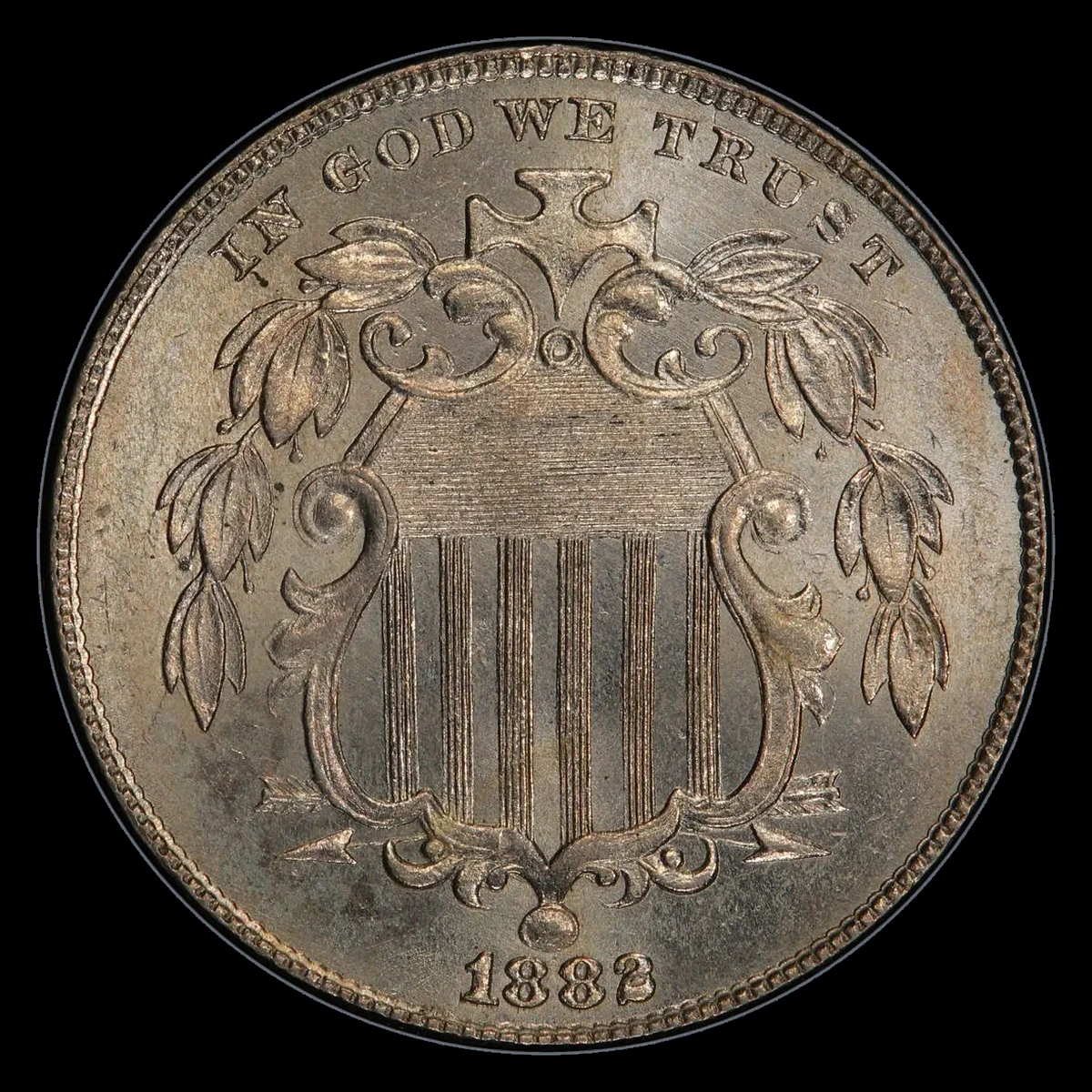 1882 Shield Nickel: Doubled Die Obverse