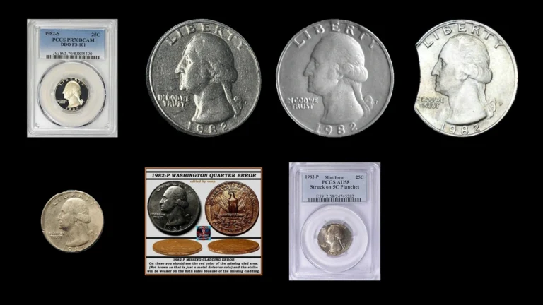 1982 Quarter Errors — error coin photographs