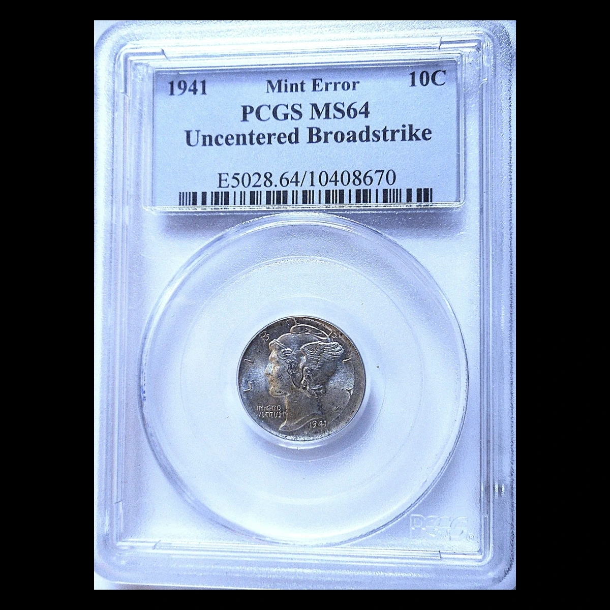 1941 Mercury Dime: broadstrike