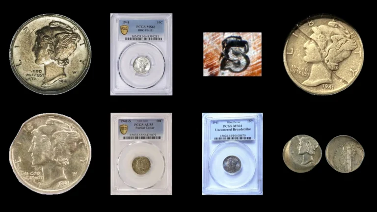 1941 Dime Errors — error coin photographs