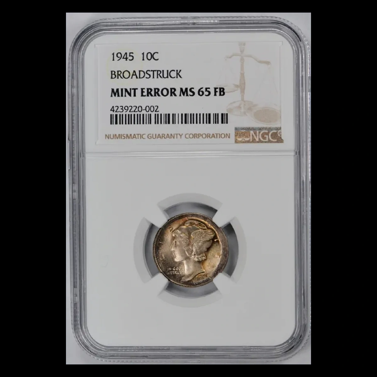 1945 Mercury Dime: Broadstrike
