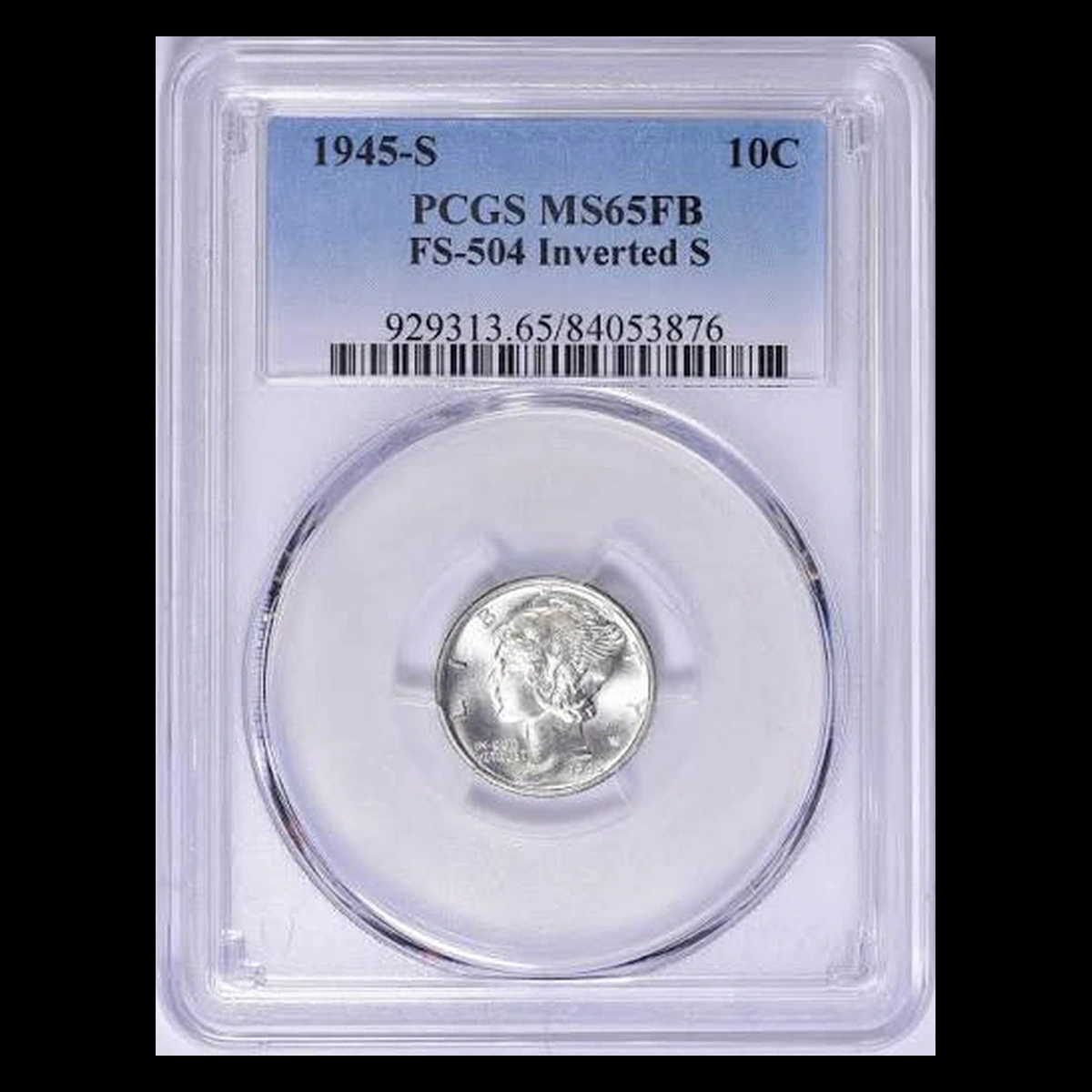1945 Mercury Dime: Inverted S Mint Mark