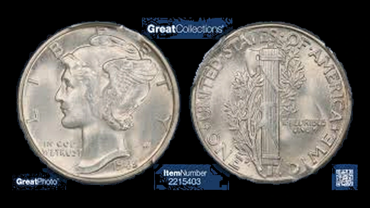 1945 Mercury Dime: Clipped Planchet