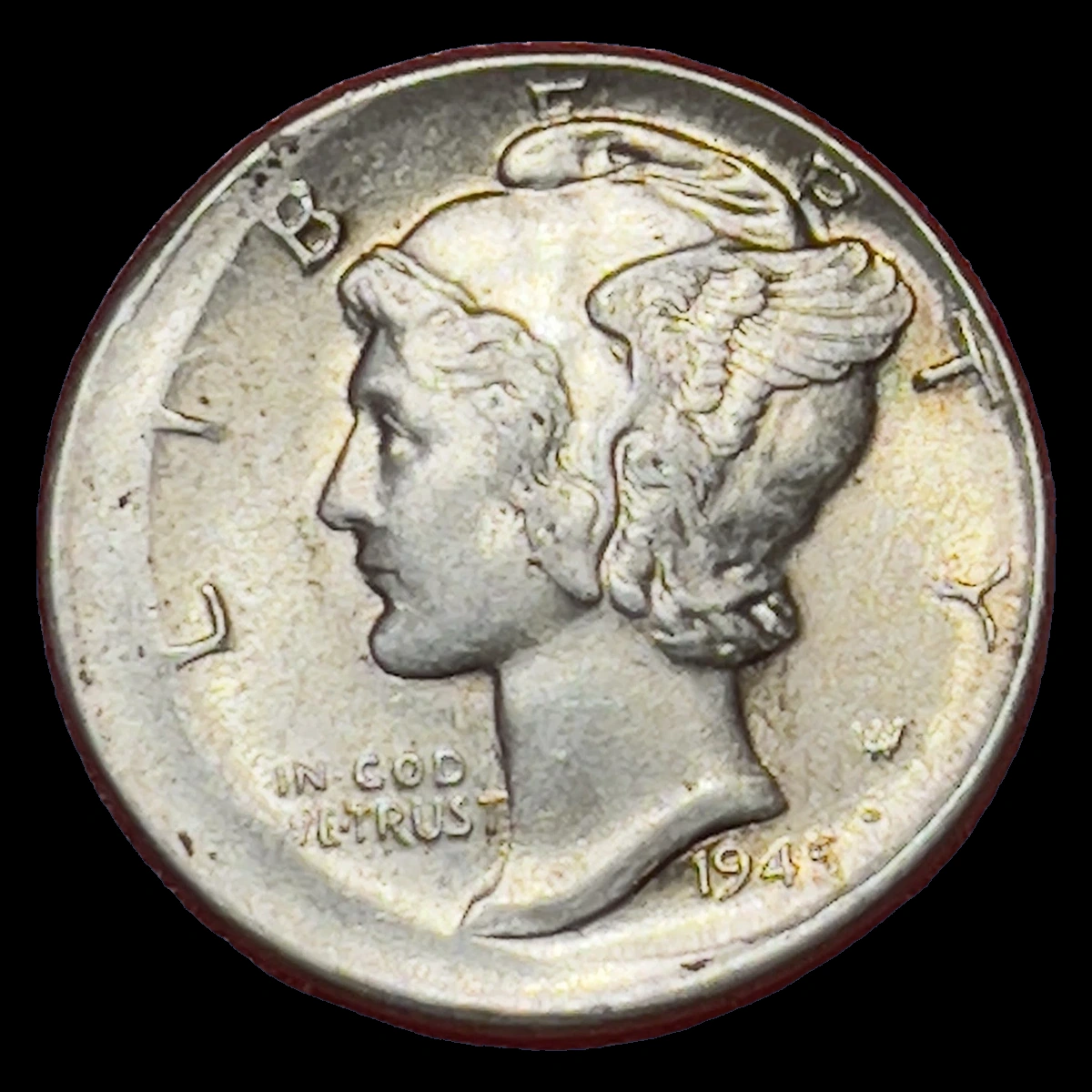 1945 Mercury Dime: Off-Center Strike