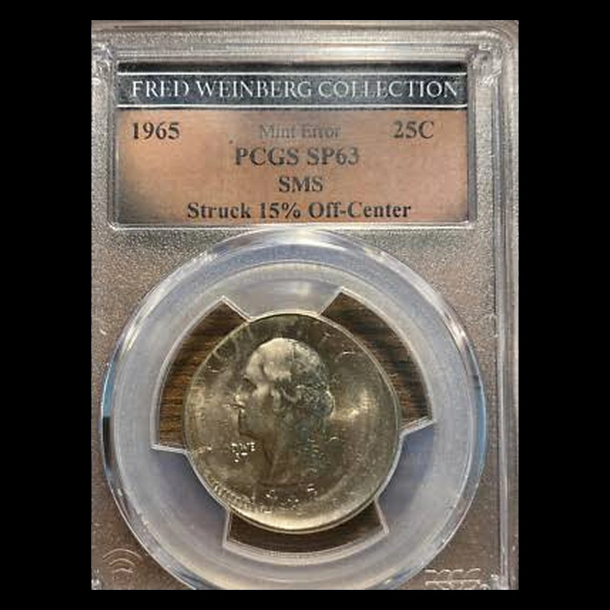 1965 Washington Quarter: Off-Center SMS Strike