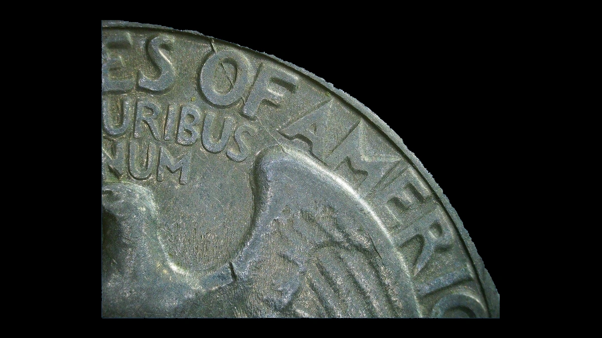 1965 Washington Quarter: Die Crack / Die Chip