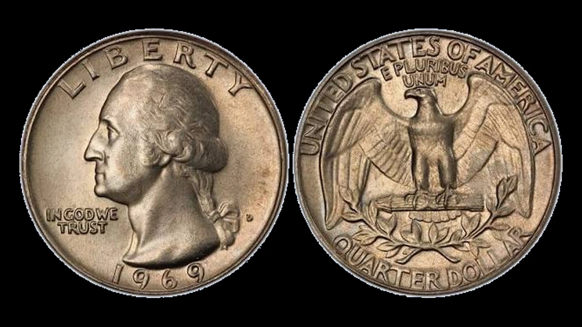 1969 Washington Quarter: Repunched Mintmark