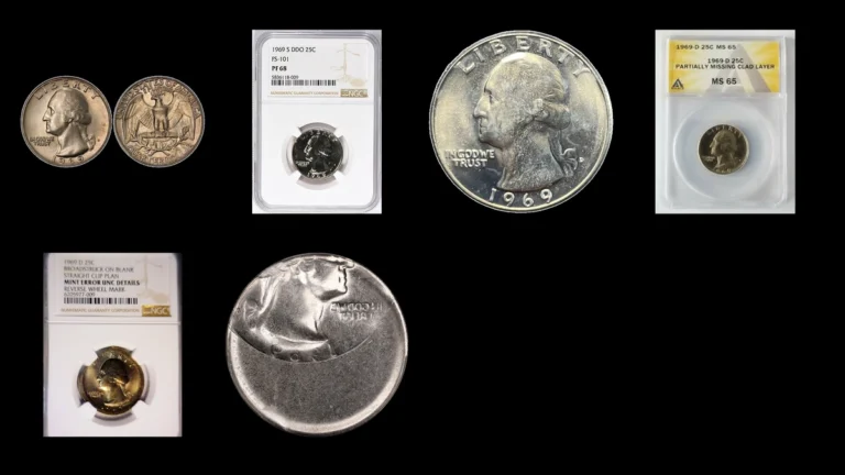 1969 Quarter Errors — error coin photographs
