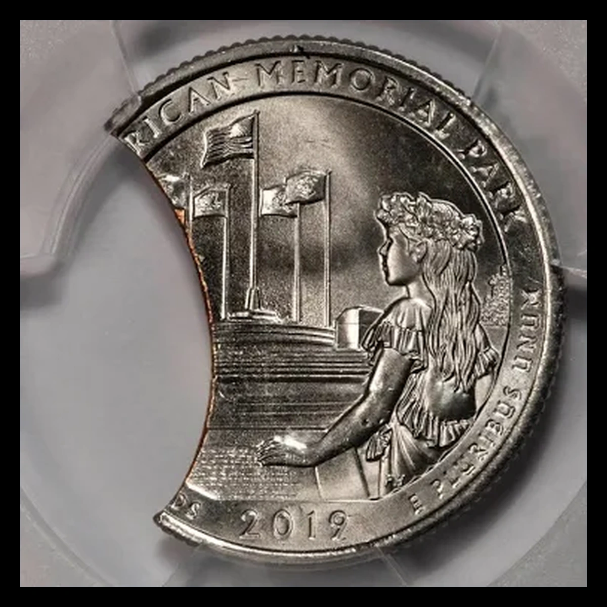 2019 Quarter: American Memorial — Clipped Planchet