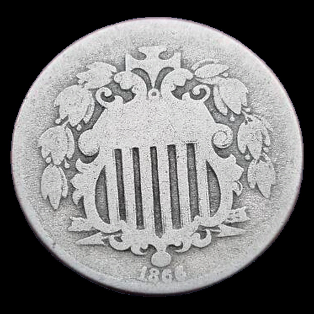 1866 Shield Nickel: Lamination