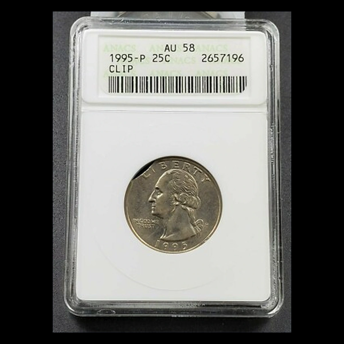 1995 Washington Quarter: Clipped Planchet