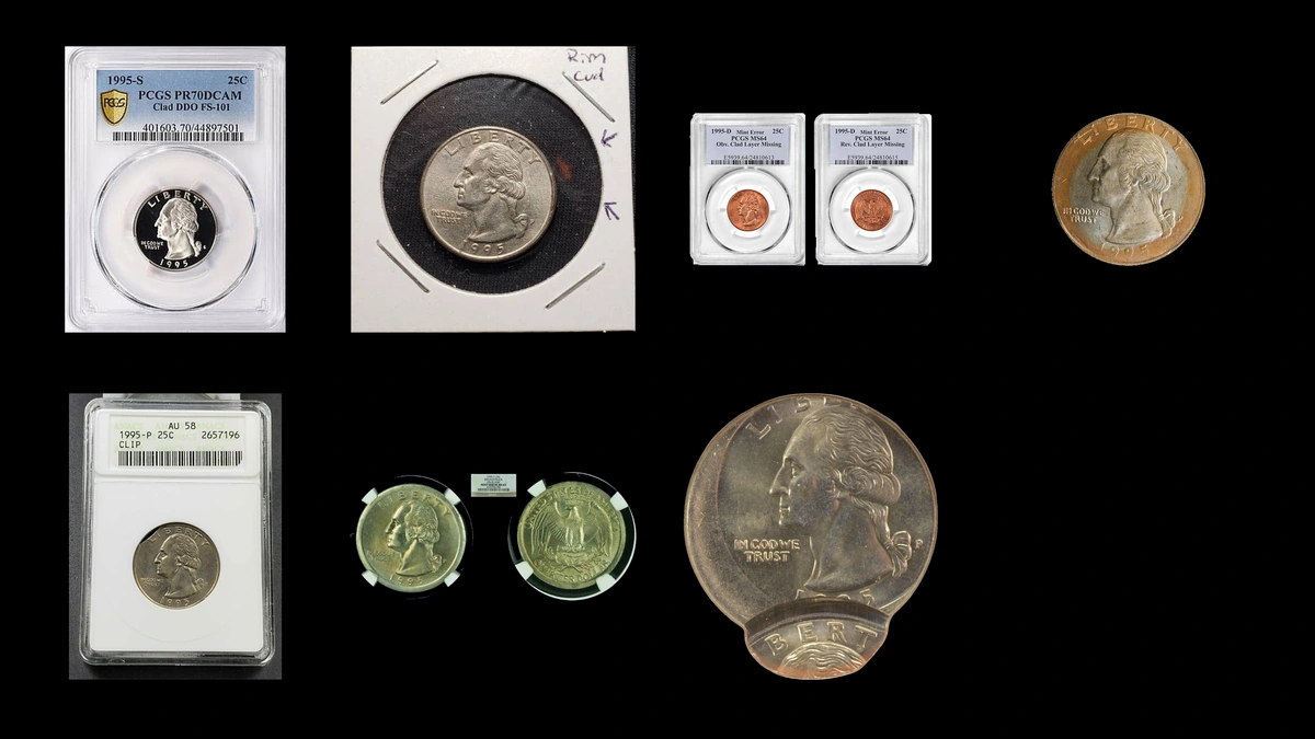 1995 Quarter Errors — error coin photographs