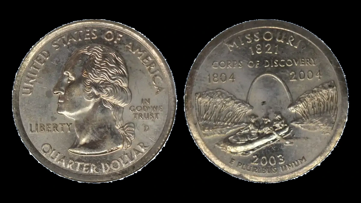 2003 Washington 50 States Quarters: Partial Collar