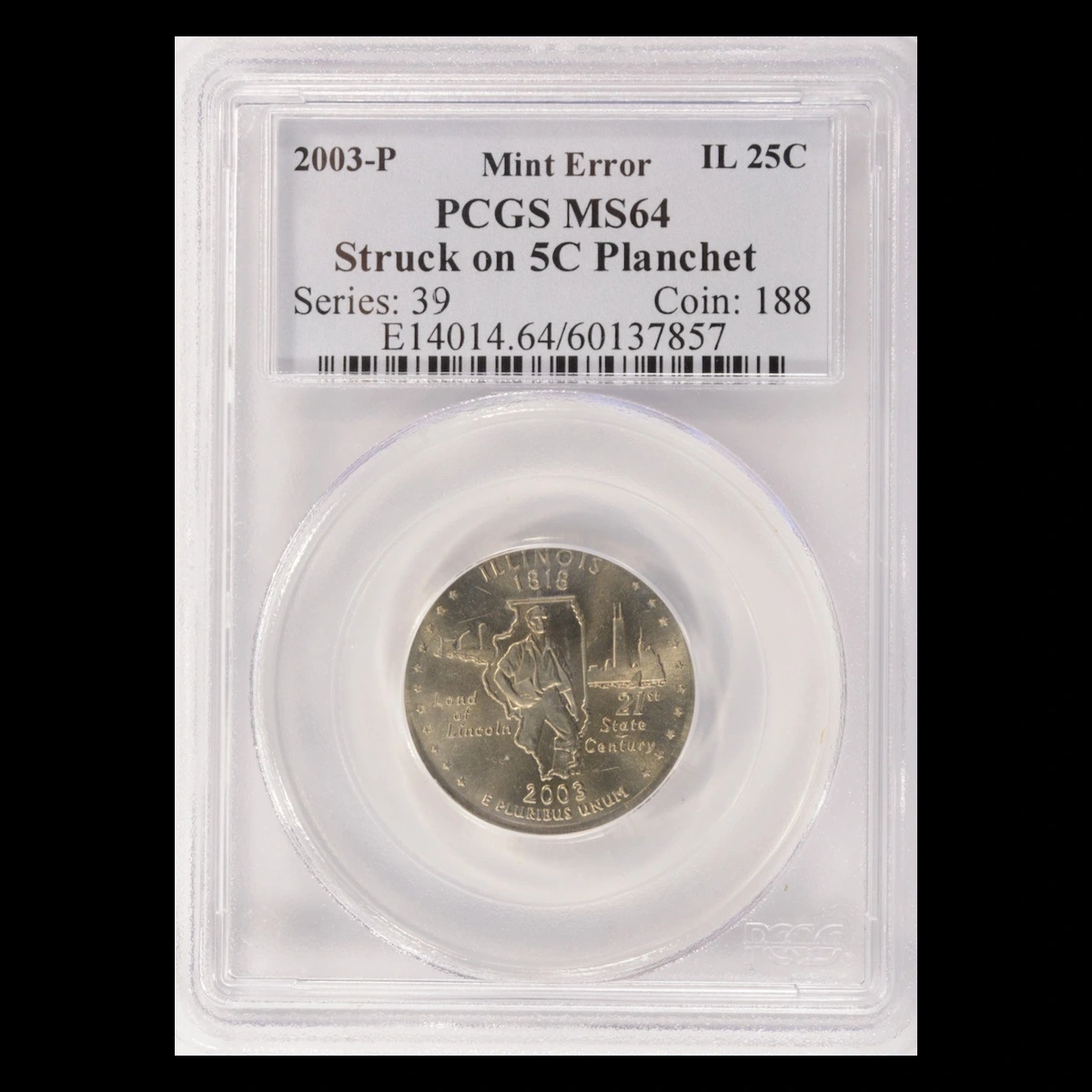 2003 Quarter: Wrong Planchet / Off-Metal Strike