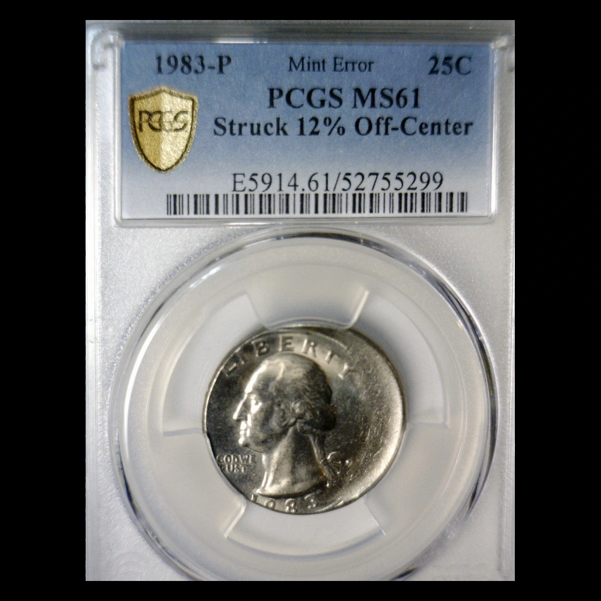 1983 Washington Quarter: Off-Center Strike