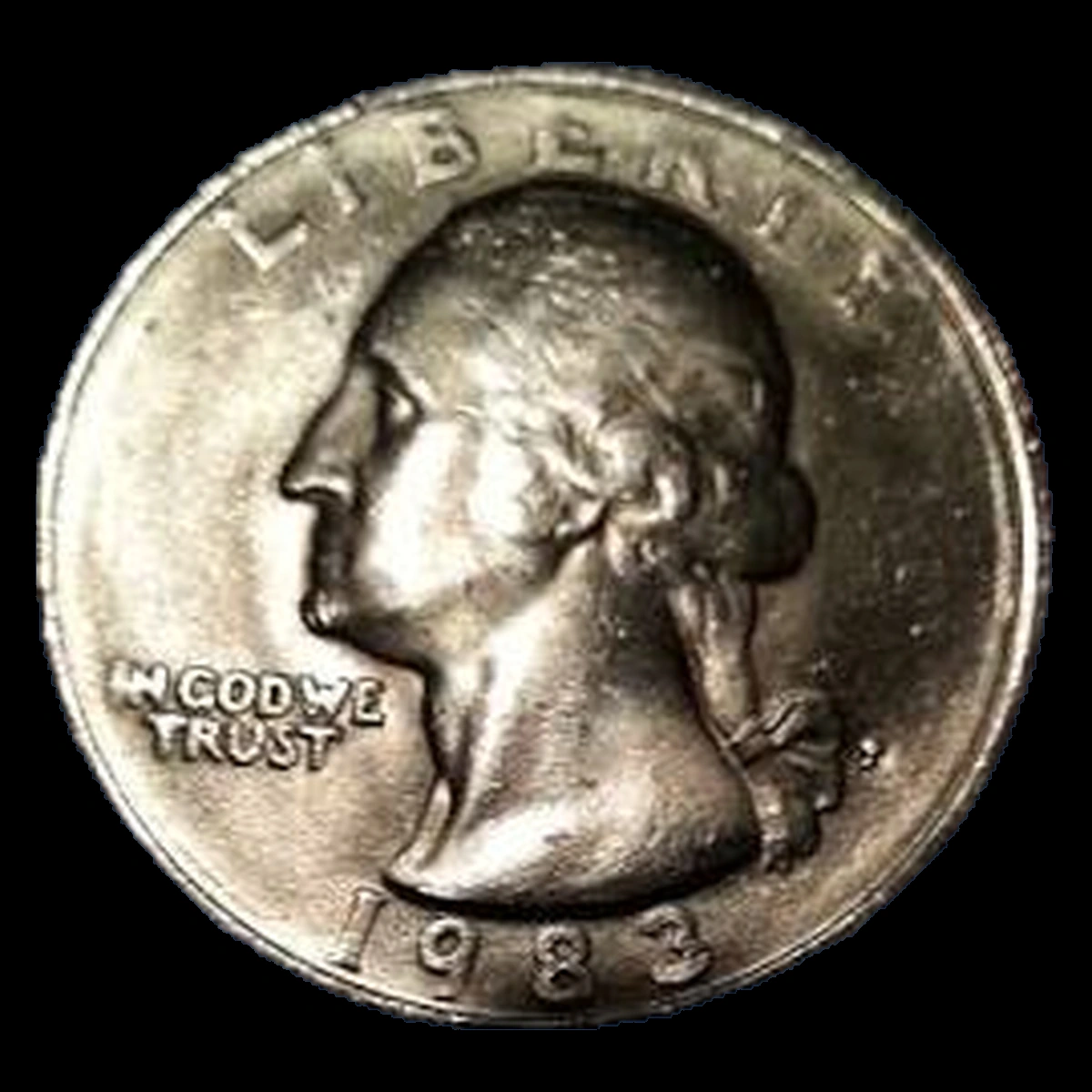1983 Washington Quarter: Missing Clad