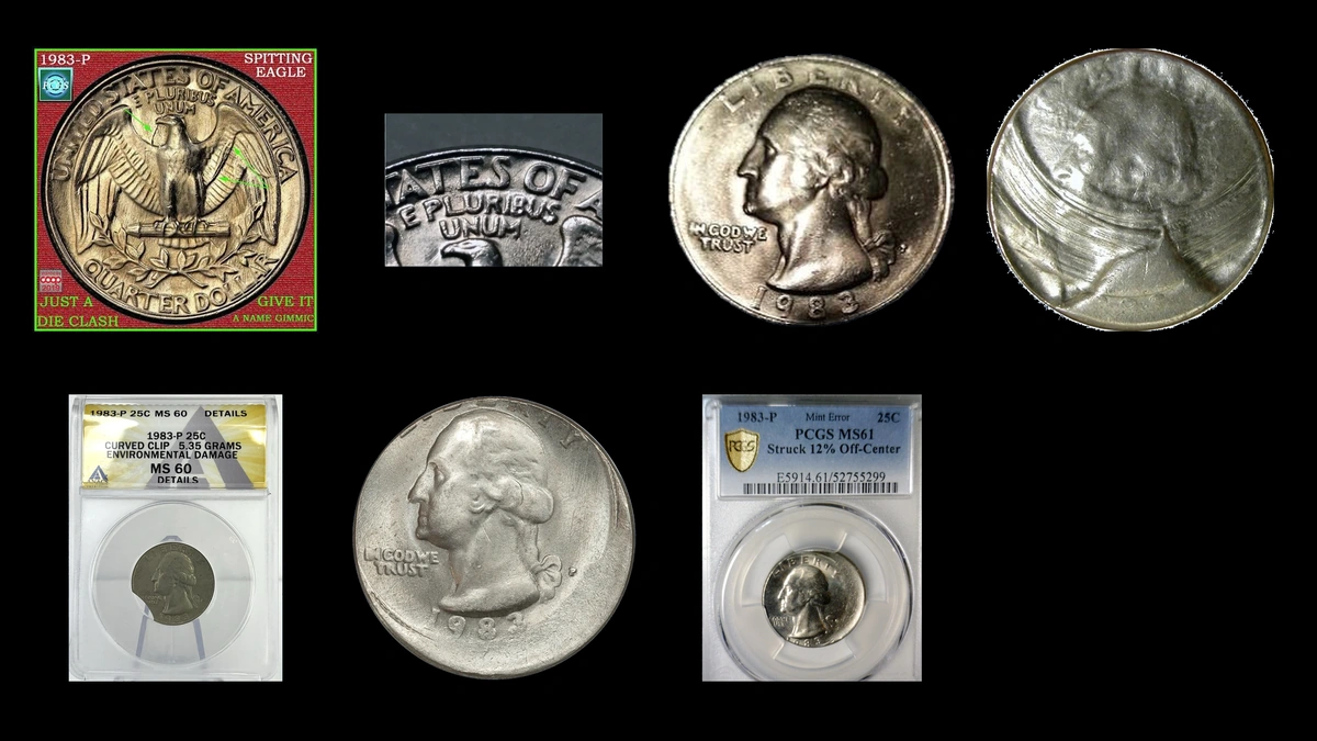 1983 Quarter Errors — error coin photographs