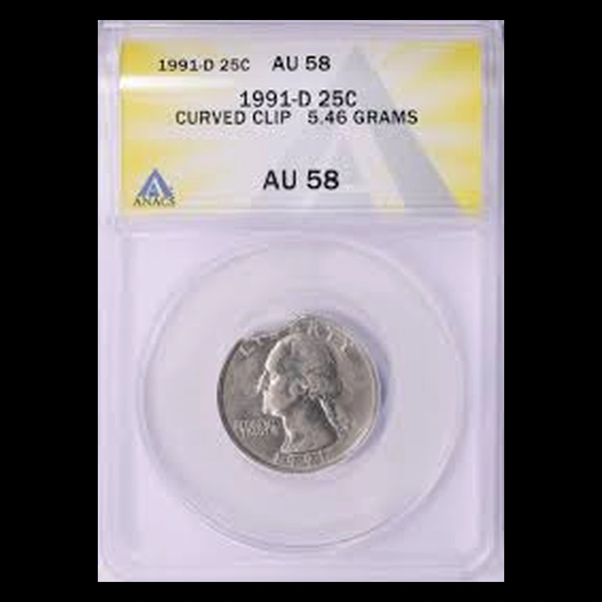 1991 Washington Quarter: Clipped Planchet